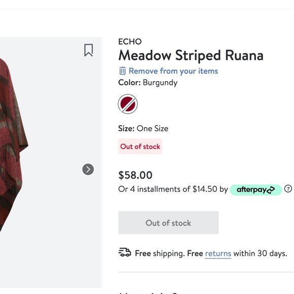 STITCH FIX - ECHO - STRIPED - CAPE SHAWL - Picture 2 of 4